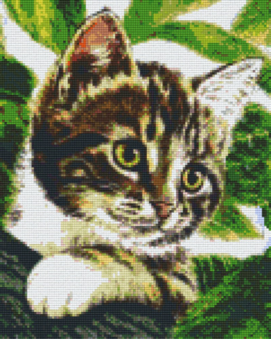 Playful Cat Nine [9] Baseplate PixelHobby Mini-mosaic Art Kit image 0